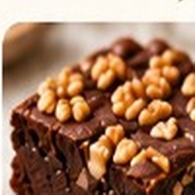Walnut brownie loaded with walnut chunks